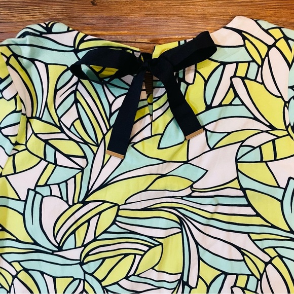 Women’s crown & ivy 3/4 Sleeve Soft Stretchy Dress Blue White Green Size M - Picture 3 of 5